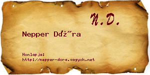 Nepper Dóra névjegykártya